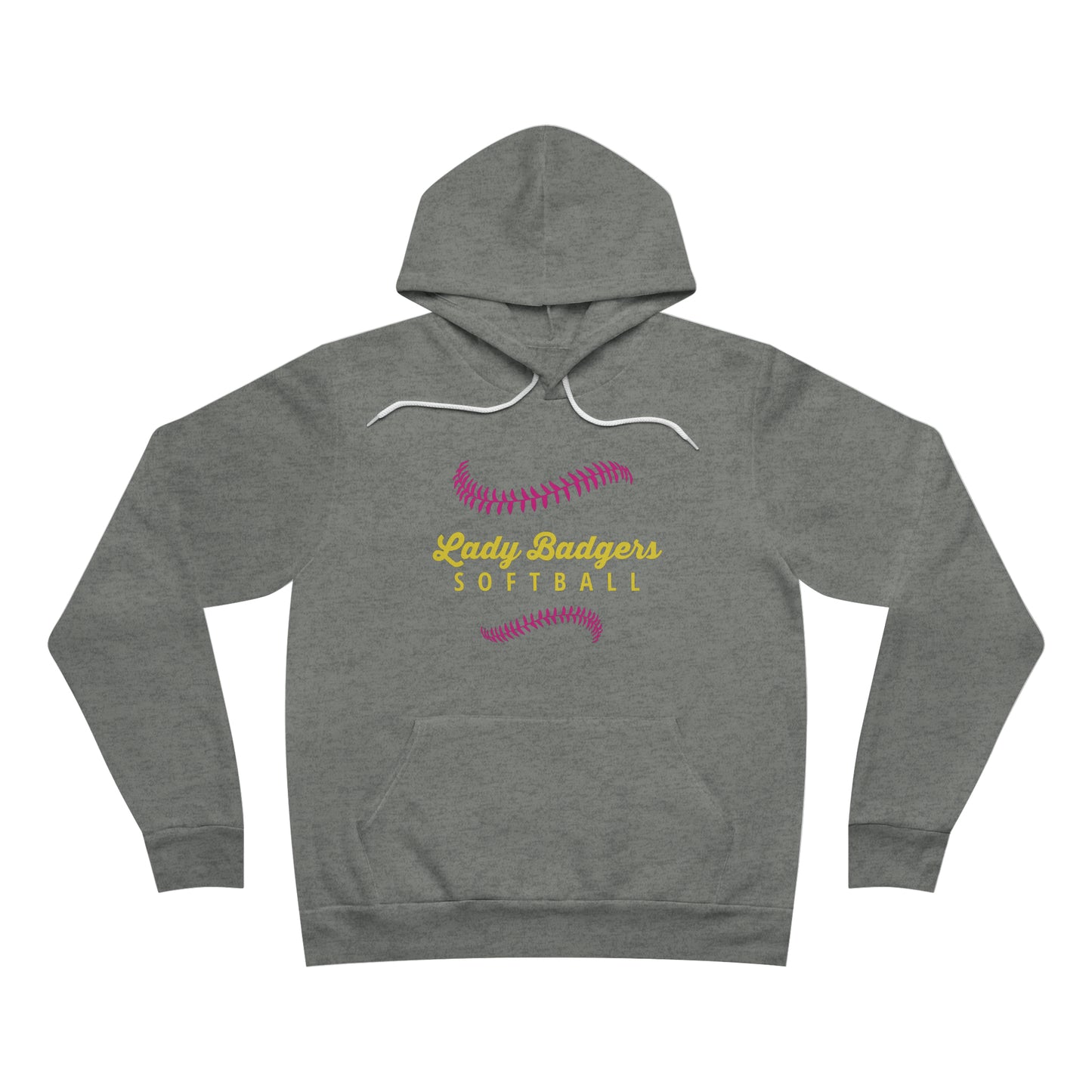 Unisex Bella+Canvas Hoodie (Lady Badgers Pink Softball)