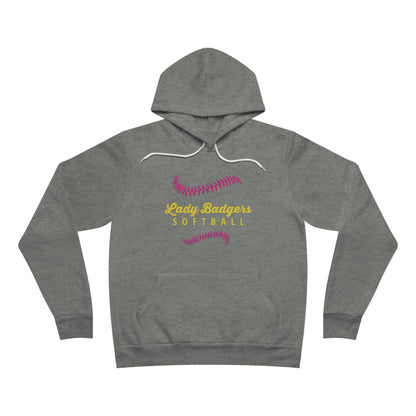 Unisex Bella+Canvas Hoodie (Lady Badgers Pink Softball)