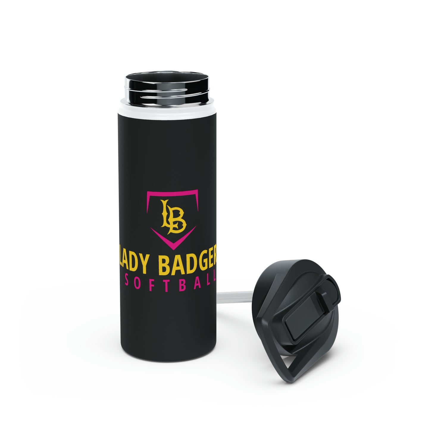 Stainless Steel Water Bottle, Standard Lid (Lady Badgers)