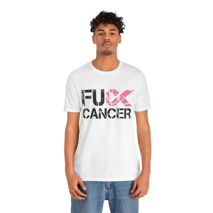 F Cancer Distressed Tee