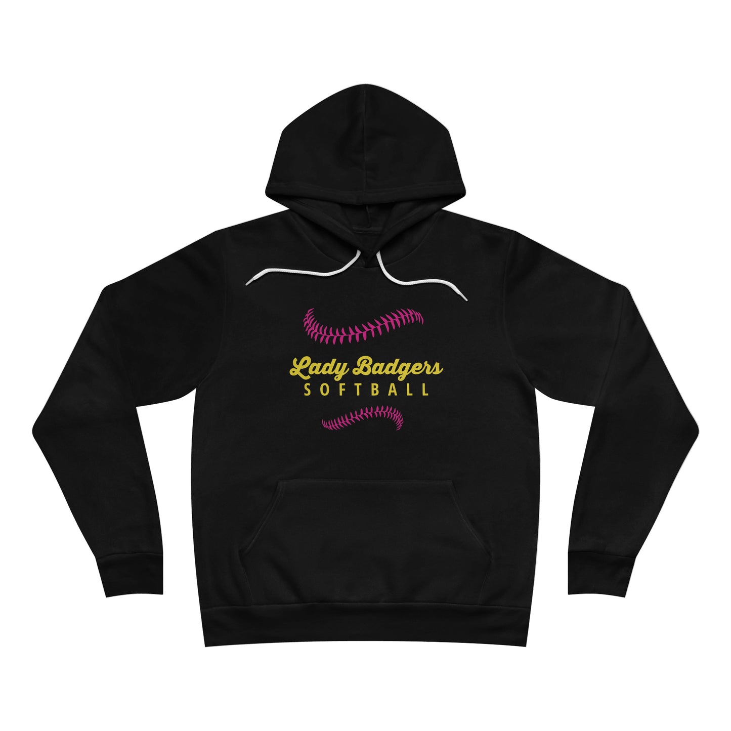 Unisex Bella+Canvas Hoodie (Lady Badgers Pink Softball)