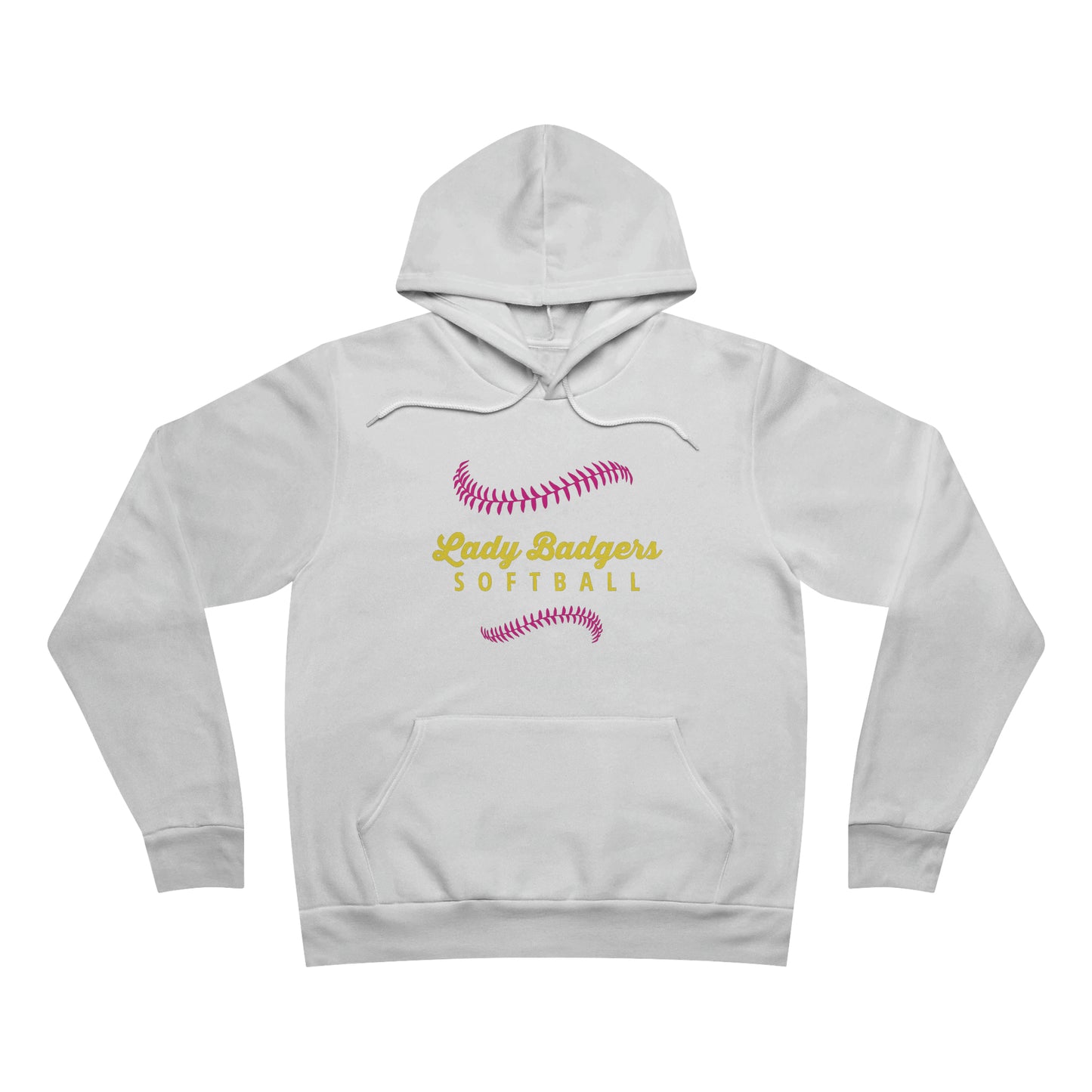 Unisex Bella+Canvas Hoodie (Lady Badgers Pink Softball)