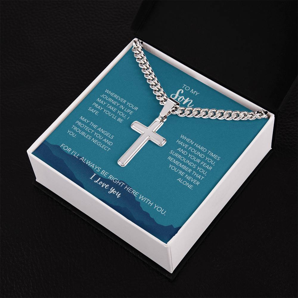 Cross Necklace (To Son with Engraving)