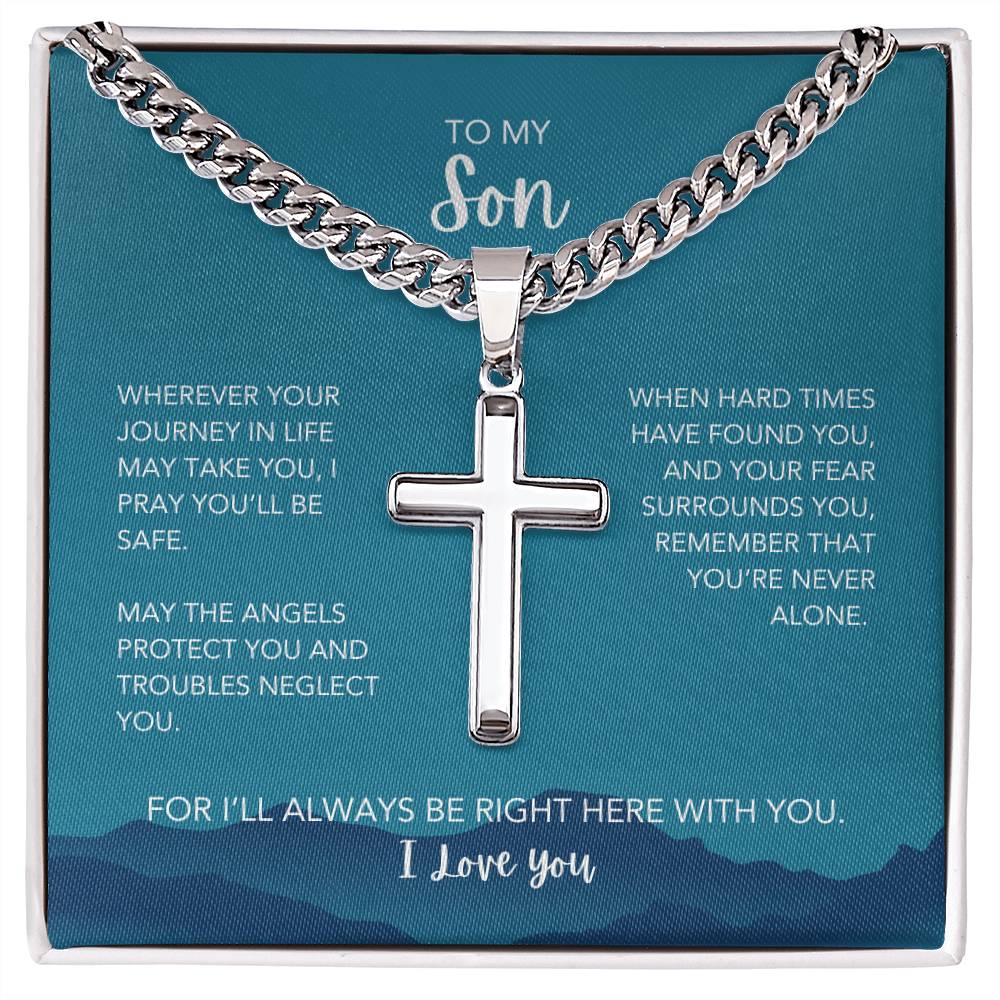 Cross Necklace (To Son with Engraving)