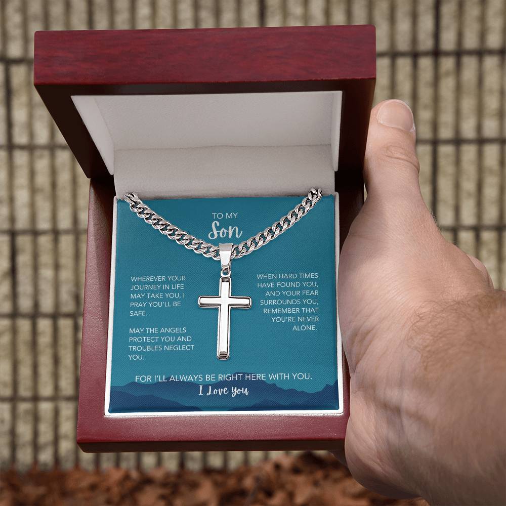 Cross Necklace (To Son with Engraving)