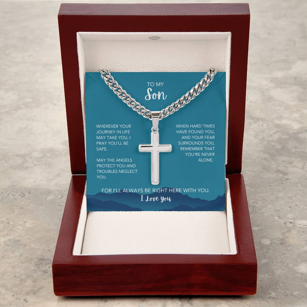 Cross Necklace (To Son with Engraving)