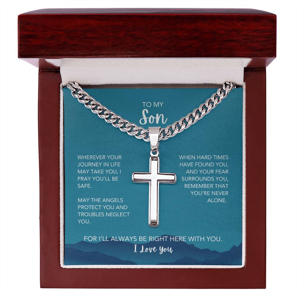 Cross Necklace (To Son with Engraving)