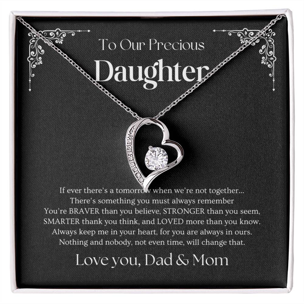 Heart Necklace (To Daughter, Love Dad & Mom)