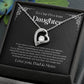 Heart Necklace (To Daughter, Love Dad & Mom)